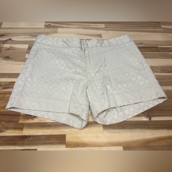 Banana Republic High Waist White Patterned Shorts - Picture 1 of 6
